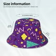 thumbnail image 6 of Disketp Retro 80s Style Print Reflective Bucket Hat Beach Hat Summer Travel Sun Hats Fisherman Cap, 6 of 8