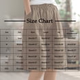 thumbnail image 3 of RYRJJ Bermuda Shorts for Women Wide Leg Cotton Linen Knee Length Summer Casual Long Shorts Loose High Waisted Short with Pockets(Blue,L), 3 of 6