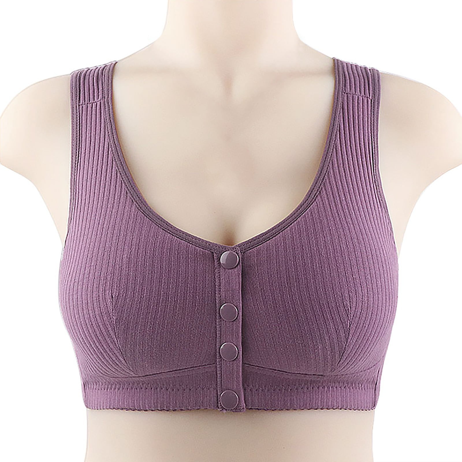  ANMUR Ladies Mother Basic Bra Thin Comfortable Bralette Wire  Free Underwear Sexy Bras for Middle-Aged and Elderly Women (Color : Purple,  Size : 95/42BC) : Clothing, Shoes & Jewelry