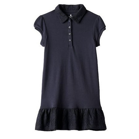 Chaps School Uniform Polo Dress Girls CCG0009H Navy Small