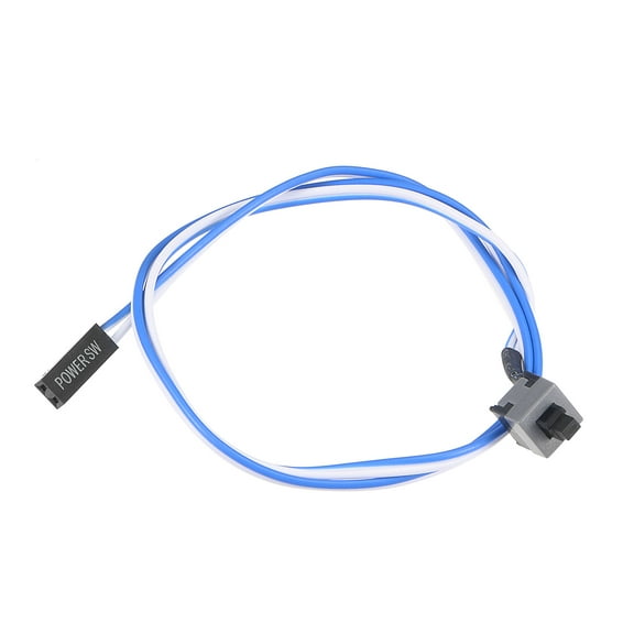 Uxcell 2 Pin Power Cable Switch ON OFF for ATX Computer White and Blue 50cm 2 Pack