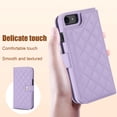 thumbnail image 4 of for iPhone 7 / 8 / SE 2022 & 2020 Wallet Case with Lanyard + Crossbody Strap, Elegant PU Leather Kickstand Anti-drop Case with 5 Card Slots + 1 Cash Pocket for iPhone 7 / 8 / SE 2022 & 2020, Purple, 4 of 9