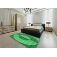 thumbnail image 4 of Ahgly Company Indoor Square Patterned Neon Green Area Rugs, 6' Square, 4 of 6
