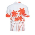 thumbnail image 5 of Coduop Men Hawaii Beach Shirts Banana/Leaf/Tree Print Turn-Down Collar Short Sleeve Lapel Shirt, 5 of 6