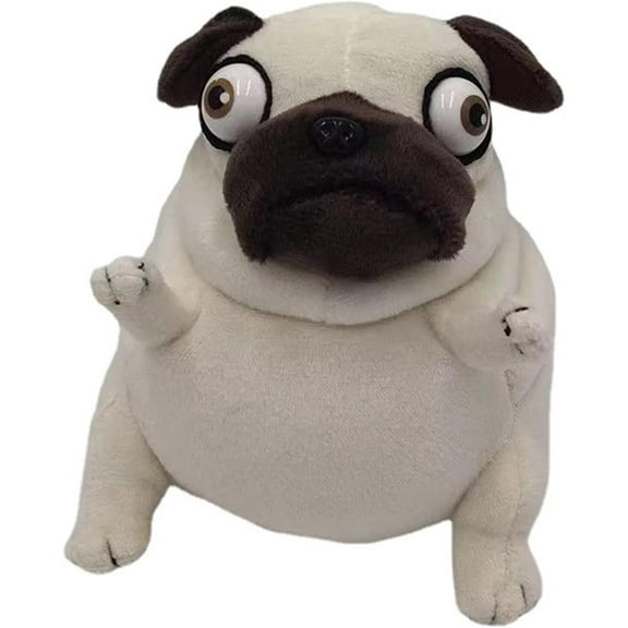 Hilarious Pug Stuffed Animal - 6" Funny Ugly Cute Pug Dog Plush Toy, Weirdo Stuffed Animal Pug Plushies for Kids Boys Adults Valentines Birthdays Gift…