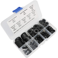 thumbnail image 3 of 960 Pcs Nylon Flat Round Washers Gaskets Spacers Assortment Set for Screw Bolt(Black), 3 of 7