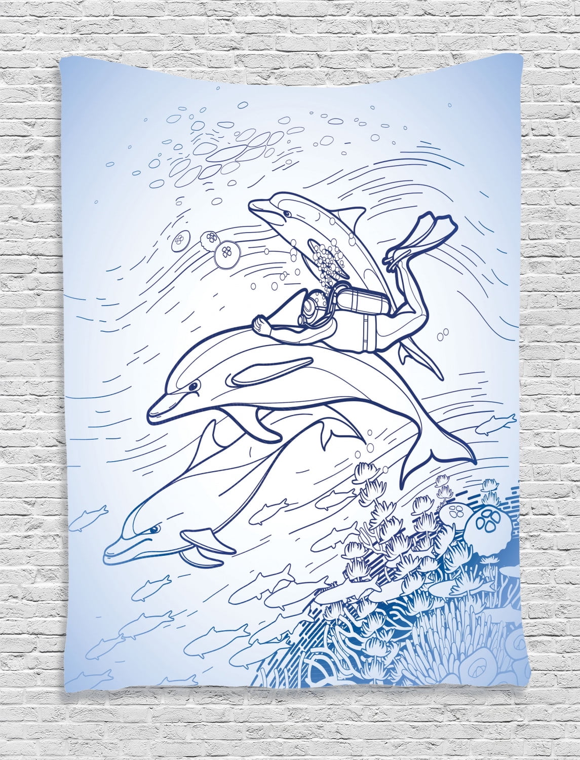 Diving Dolphin Childrens Tapestry Kit by Collection D/'Art