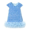 thumbnail image 1 of oqasdz Robes pour Filles Robe de Fête en Maille pour Filles Robe Tutu Élégante avec Appliqué à Paillettes Célébrations, 1 of 3