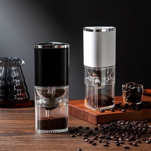 Xihbxyly Molinillo de Café Portátil, Ajustable con Múltiples Configuraciones de Molienda, Cónico de Cerámica, Recargable Por Usb, Silencioso, para Uso En Casa, Oficina y Viajes, Tamaño 19 X 7,5 X 7,5
