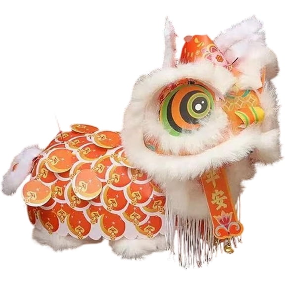 Lion Dance Paper Lantern Kit - DIY Handheld Hanging Lantern with Movable Parts, Chinese New Year Home Decoration(Red,1Pcs, B)