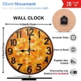 thumbnail image 3 of Honeycomb Mosaic Wall Clock Orange Hexagon 10-Inch Silent Wooden Wall Clock, Battery Operated (AA Batteries Not Included), Artistic Home Decor, 3 of 7