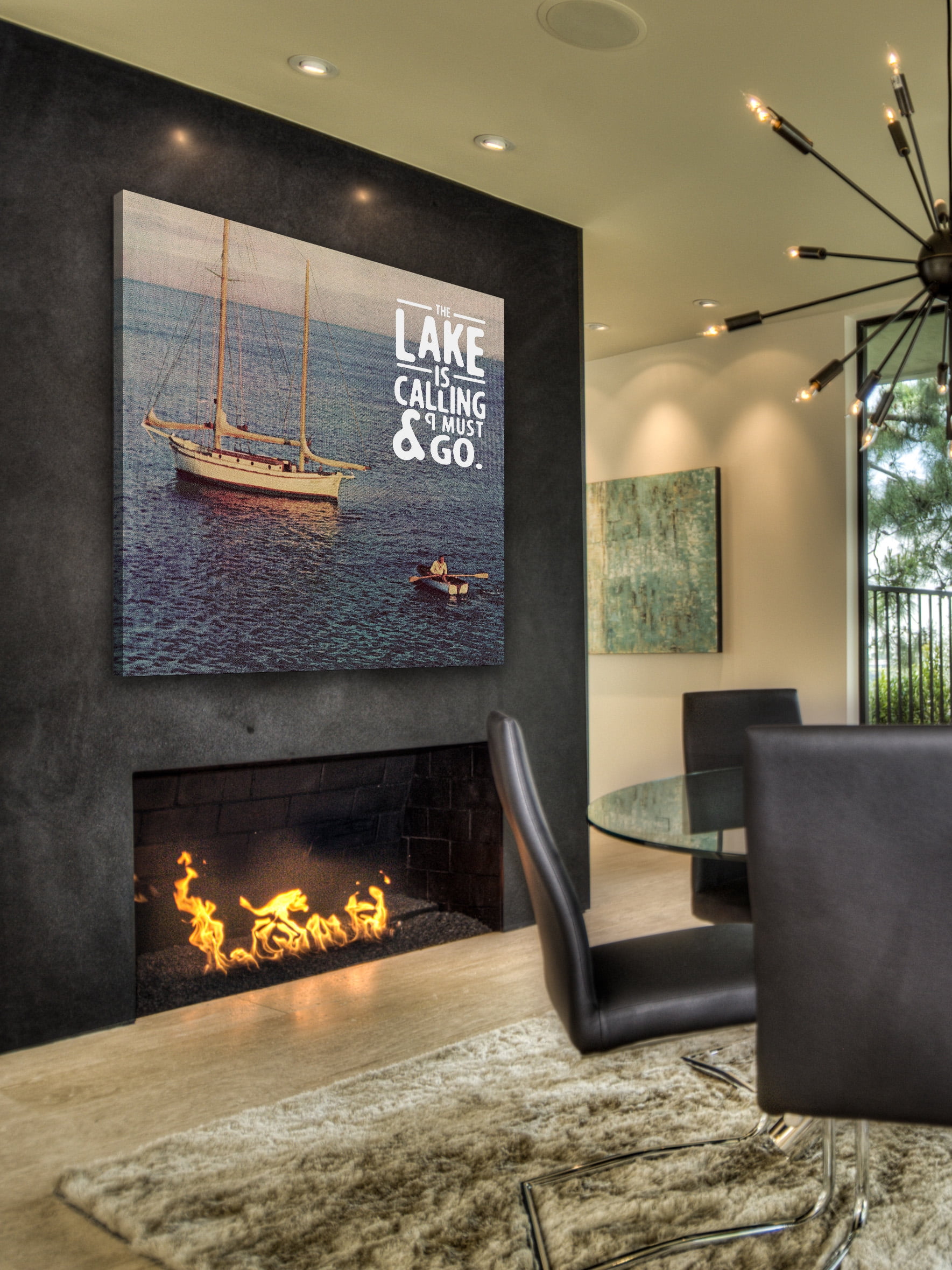 "The Lake is Calling" Painting Print on Wrapped Canvas