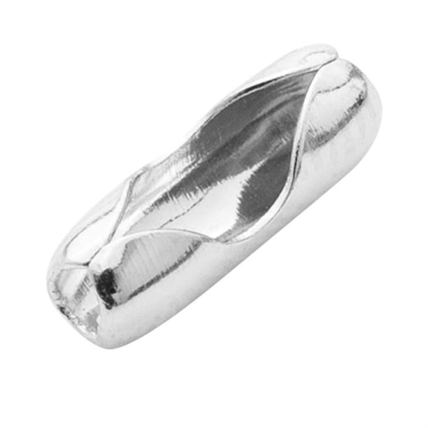 Naiovety 50 piezas de cierre de eslabón de conector de cadena de bolas, diámetro liso de 4,5/5mm, accesorios de hechos a mano Artesanía Plata 4.5 mm