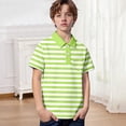 thumbnail image 2 of Byoo Teen Boys Striped Polo Shirt Classic Back To School Short Sleeve Polos Classroom Daily Top, 2 of 4