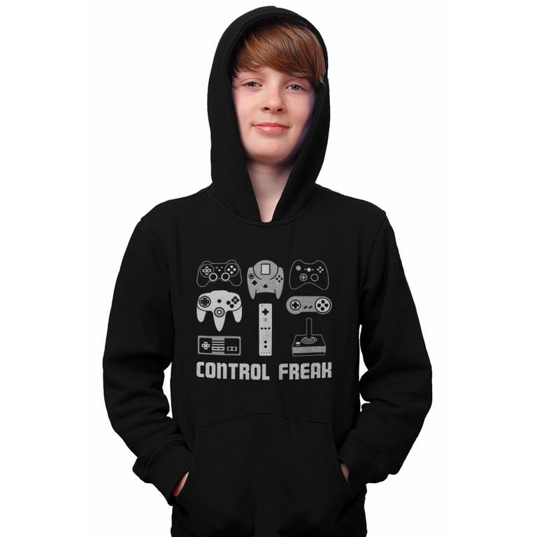 Tstars Boys Unisex Gamer Hoodie Video Game Control Freak Design