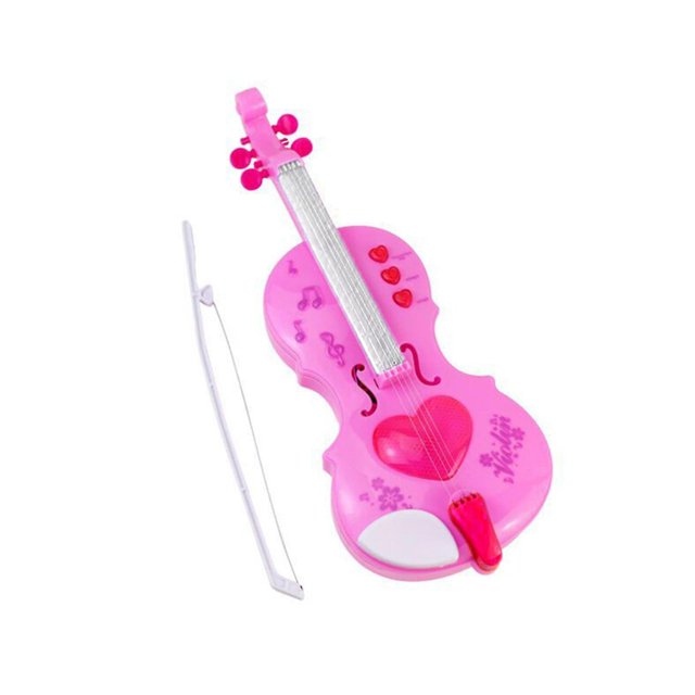 Violín de juguete de simulación para niños, instrumento Musical eléctrico con sonidos de demostración de música, juguetes educativos para la primera infancia