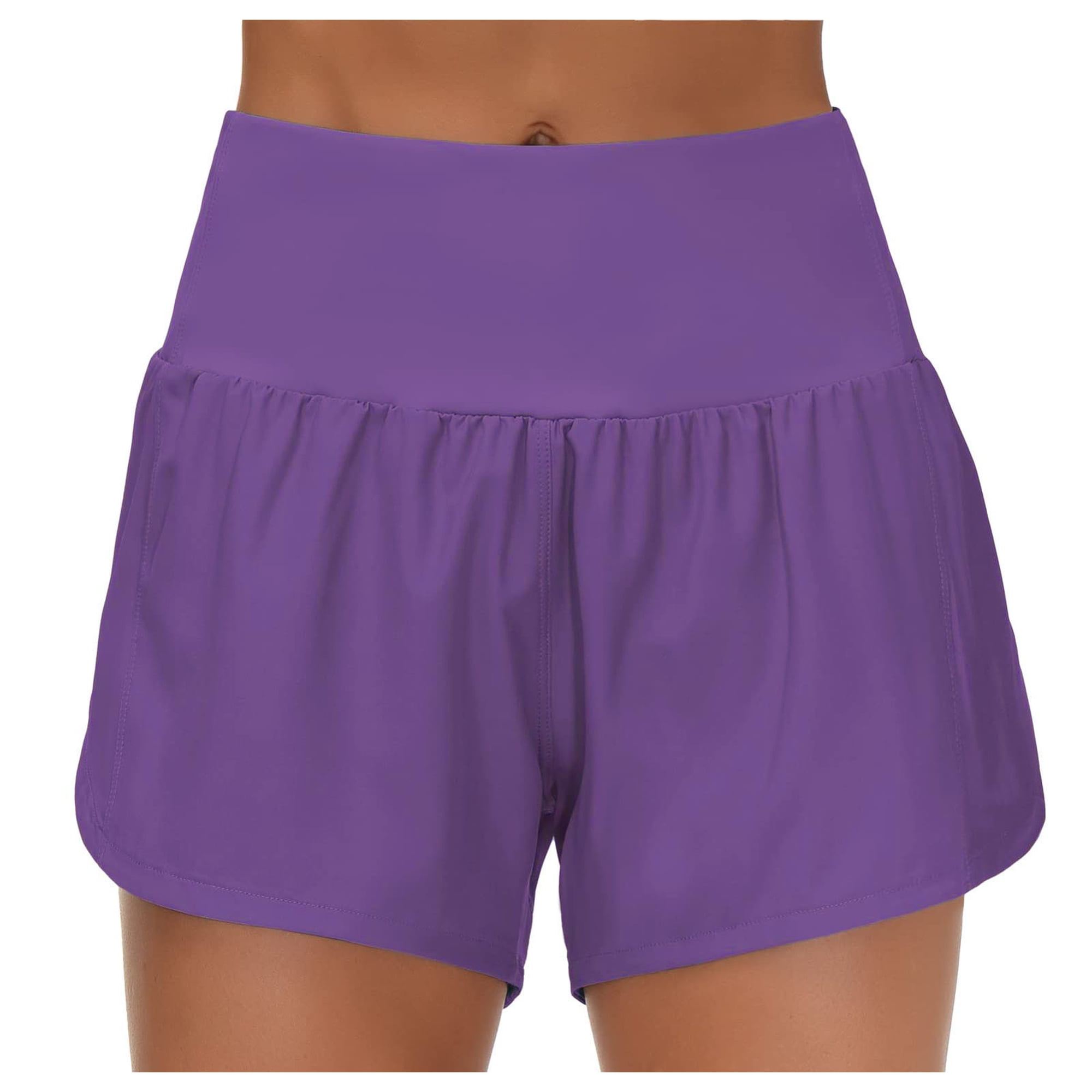 Yoga Pants Women High Waisted Running Shorts Athletic Workout Shorts with Mesh Liner & Zipper Pockets Workout Clothes for Women