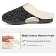 thumbnail image 3 of Women's Cozy Memory Foam Slippers Fuzzy Wool-Like Plush Fleece Lined House Shoes w/Indoor, Outdoor Anti-Skid Rubber Sole, 3 of 6