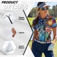 thumbnail image 4 of Aplkyhs American Flag Firework Women's Golf Shirt and Sun Visor Hat Set Quick-Dry Moisture-Wicking Short Sleeve Shirt Adjustable UV-Protective Sun Hat for Golf Tennis Hiking Daily Wear, 4 of 7