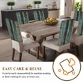 thumbnail image 4 of Teal Wood Grain Chair Covers Set of 1 Farmhouse Board Chair Back Covers Stretch Removable Washable Chairs Slipcovers Chair Protector for Dining Room Kitchen Party Decor, 4 of 5