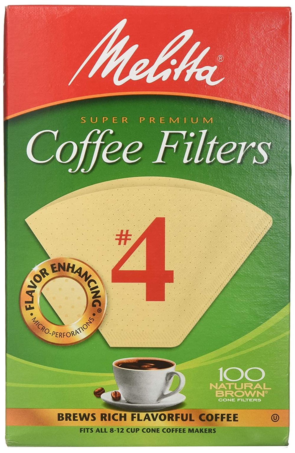 Details about   Melitta 620122 40 Count #1 Natural Brown Cone Coffee Filters Pack of 5 