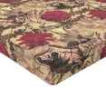 thumbnail image 4 of Ambesonne Vintage Fitted Sheet, Aster and Apple Blossom Art, Twin Size, Ruby Pale Yellow and Eggshell, 4 of 5