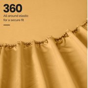 Superior 1000 Thread Count Anathema Egyptian Cotton Solid Sheet Set, Full, Gold