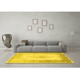 thumbnail image 3 of Ahgly Company Machine Washable Indoor Square Persian Yellow Traditional Area Rugs, 5' Square, 3 of 4