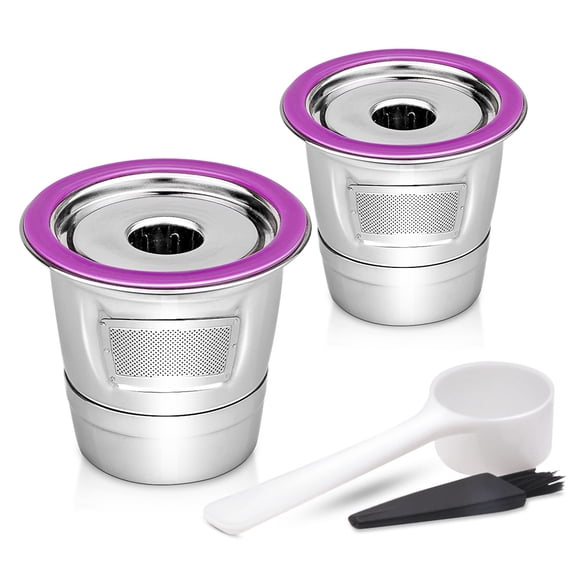 Reusable K Cups Stainless Steel, Coffee Filter for Keurig 1.0 2.0 Universal Compatibility Eco-Friendly, Easy to Clean Dishwasher Safe Refillable Capsule (2Pack)