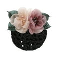 thumbnail image 2 of Leaveforme Elastic Elegant Women Hair Net Ribbon Flowers Beads Bun Net Hairgrip Hair Styling Accessories, 2 of 8