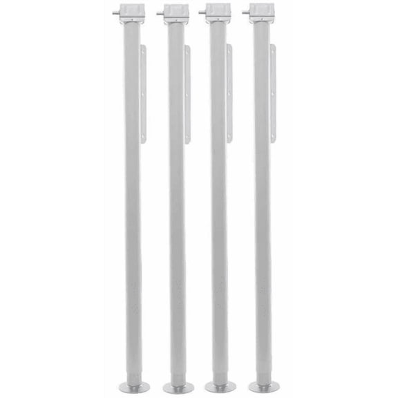 EZ Lite White, Truck Camper Corner Jacks RV Part, 4 Piece