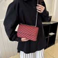 thumbnail image 3 of Nuevo bolso pequeño de cuero artificial para tiempo libre para ir al trabajo, bolso de hombro popular con cadena minimalista para mujer, 3 of 5