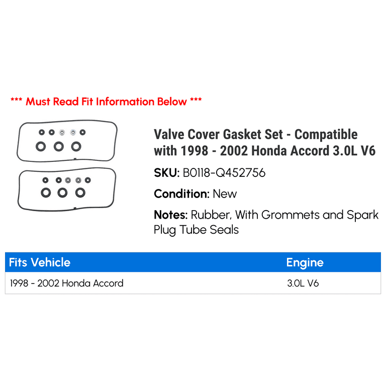 2001 accord valve on sale cover gasket