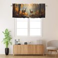 thumbnail image 2 of Fall Deer Forest Rod Pocket Thermal Insulated Curtain Valance Wildlife Animal Elk Rustic Cabin Moose Camping Window Treatment Valance Curtains for Bathroom 54 by 18 in, 1 Panel, 2 of 6