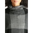 thumbnail image 1 of Noisy May Knitted Check Poncho One Size Fits All, 1 of 12