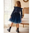 thumbnail image 4 of Arshiner Girl Dress Toddler Tutu Velvet Tulle Long Sleeve Special Occasion Dresses, 4 of 6