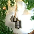 thumbnail image 4 of Campana de Navidad Fiudx Trompeta Metal Shabby Decoración, 4 of 7