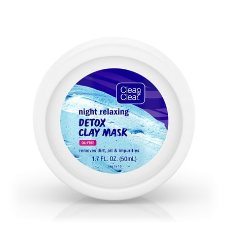 Clean & Clear Night Relaxing & Purifying Clay Face Mask, 1.7