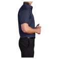 thumbnail image 3 of Mens Short Sleeve Superpro Twill Oxford Cotton/Polyester Button Down Shirt True Navy 4X-Large, 3 of 6