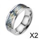 thumbnail image 1 of 2xAnillo De Hombre Anillo De Patrón De Dragón Europeo De Moda Para Fiesta De Compromiso Del Festival, 1 of 8
