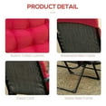 thumbnail image 6 of GVN Patio Lounge Chair,Outdoor Chaise Lounge Chair,Padded Zero Gravity Chair, Folding Recliner Chair with Cup Holder Cushion, Red, 6 of 10
