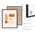 thumbnail image 3 of HAUS AND HUES Boho Framed Wall Art - Set of 3 Mid Century Modern Art, Terracotta Wall Decor, Orange Wall Art Abstract, Polygon, Earth Tone Pictures, Boho Artwork (Framed Black, 8x10), 3 of 6