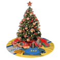 thumbnail image 4 of Falda para árbol de Navidad con puntadas, suave y divertida, decoración navideña de granja con cuello para árbol de Navidad de 36", 4 of 4