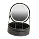 thumbnail image 2 of Estuche cosmético con espejo Yuyangstore Bolsa de maquillaje LED portátil de cuero PU Negro, 2 of 8