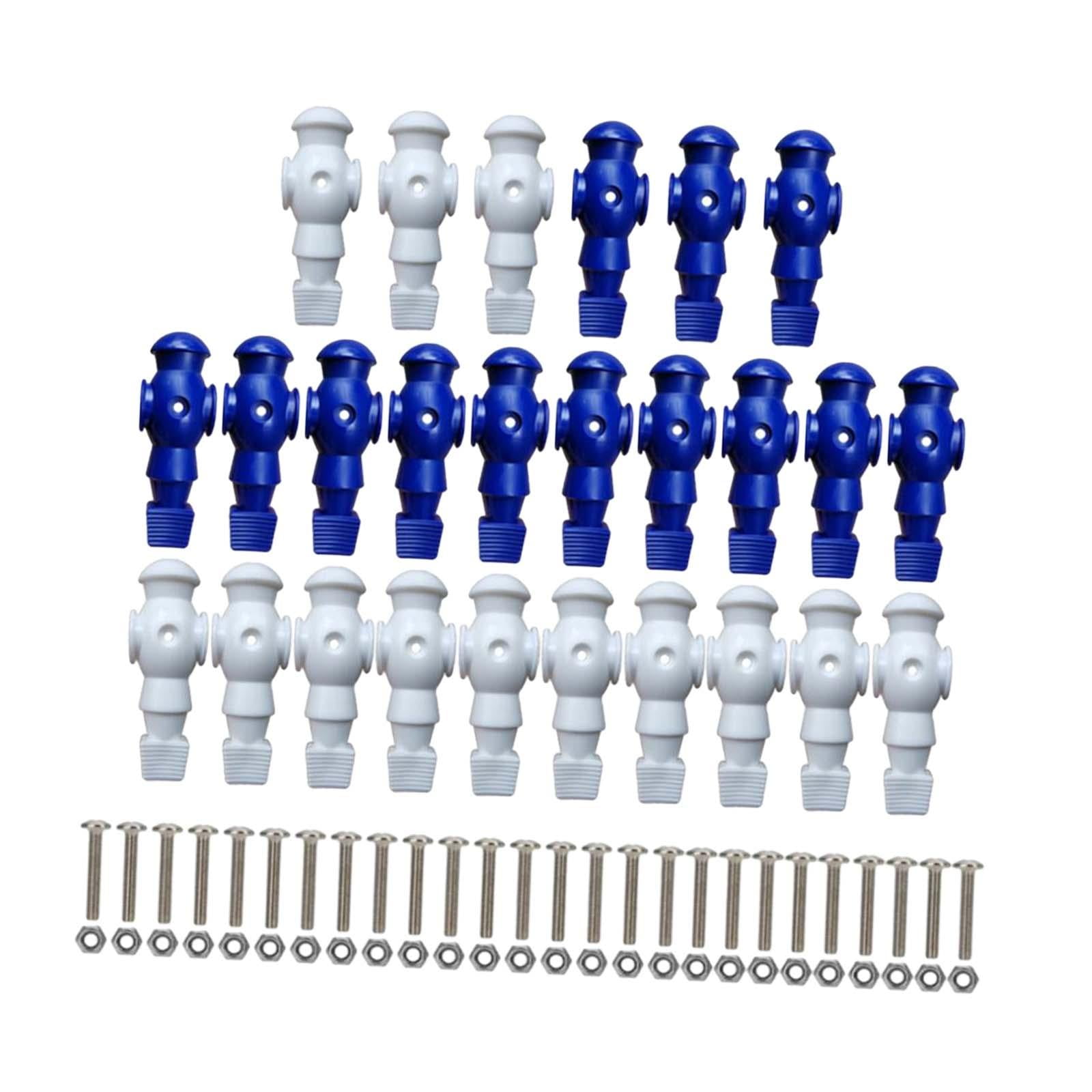 Dualoai 26 Pieces Table Soccer Foosball Men Repair Parts, Entertainment Foosball Blue White