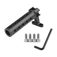 thumbnail image 2 of Carevas Universal Camera Cage Handle Grip with 1/4 Inch 3/8 Inch Threaded Screw Holes Cold Shoe Mounts for Photography Lamp Microphone, 2 of 7