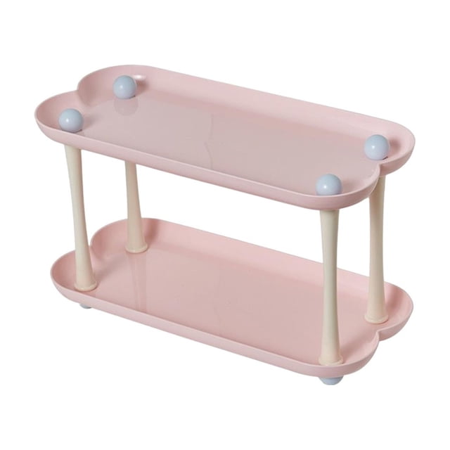 Tray Shelf Storage Two Layer Rack, Snack Organizer for Counter, Cup Holder and Small Item Display, Home Kitchen Living Room Tray