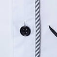thumbnail image 6 of IROINNID Long Sleeve Shirts for Men Casual Pattern Button Turndown Top Blouse Shirt,White, 6 of 8