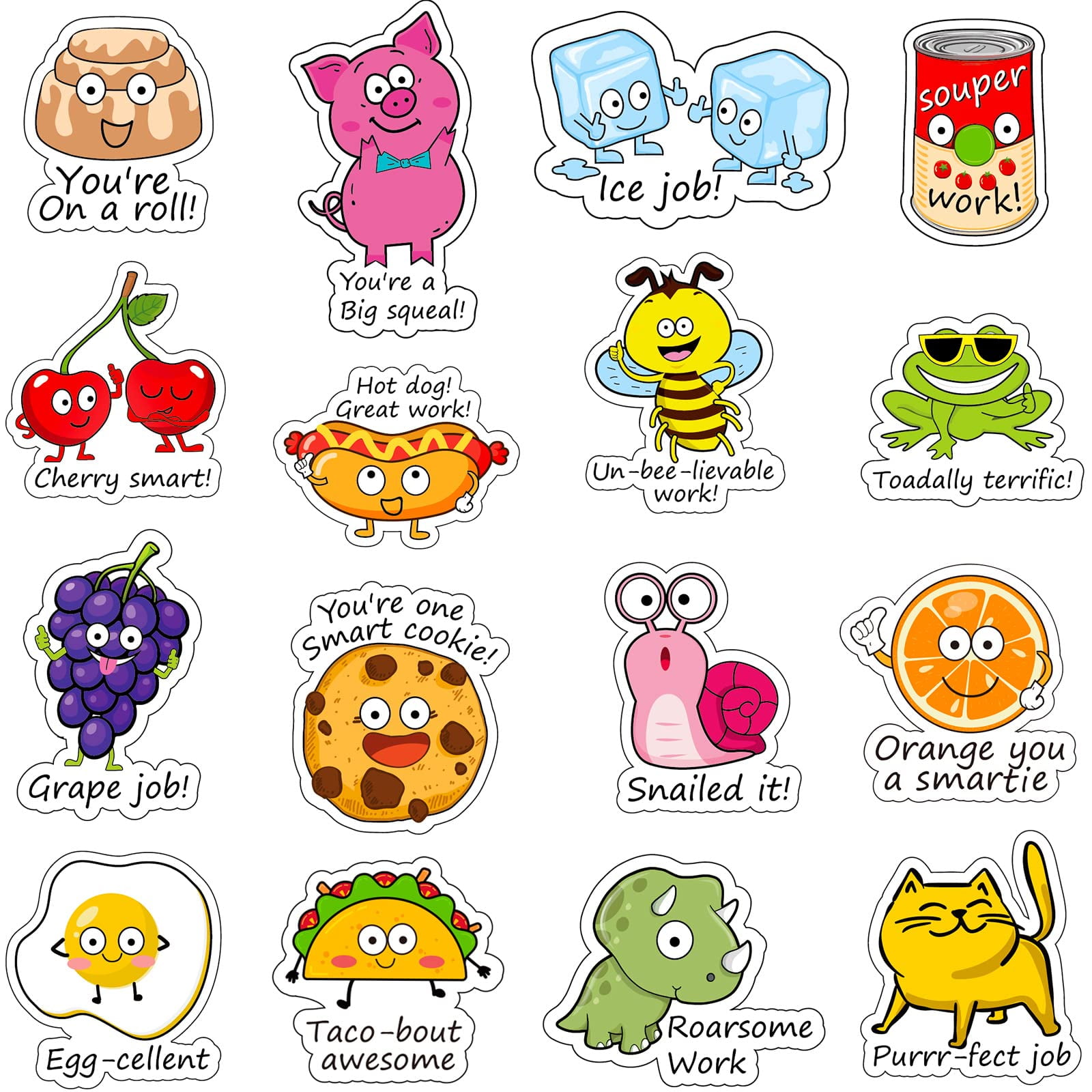 Teacher Reward Motivational Stickers for Children - 1600 Stickers Cartoon  Animal Stickers Encouragement Reward Stickers 