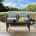 thumbnail image 3 of Crosley Furniture Kaplan 3 Pc Outdoor Seating Set With Mist Cushion - Two Outdoor Chairs, Coffee Table, 3 of 8